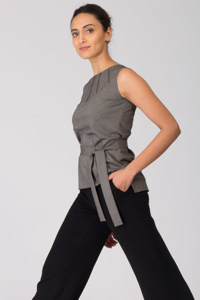 Osaka Knit Top with Removable Belt
