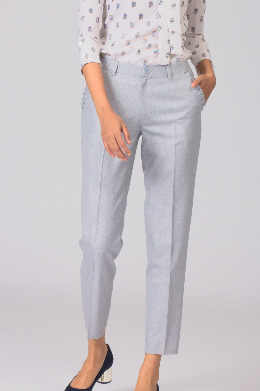 Smart and stylish women's formal pants and trousers for office. Shop online for formal trousers and pants at www.intermod.in