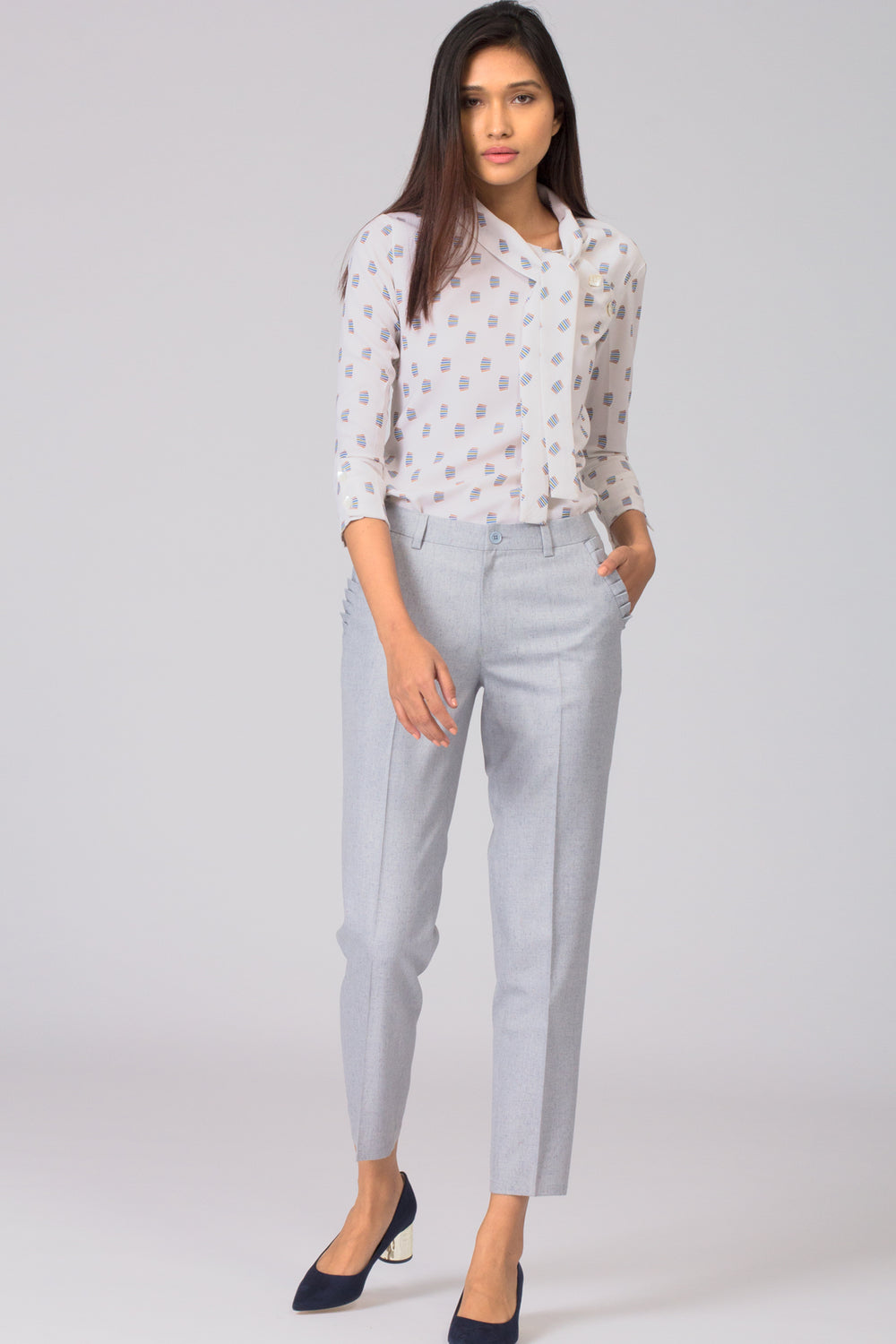 Smart and stylish women's formal pants and trousers for office. Shop online for all sizes including plus size formal trousers and pants at www.intermod.in