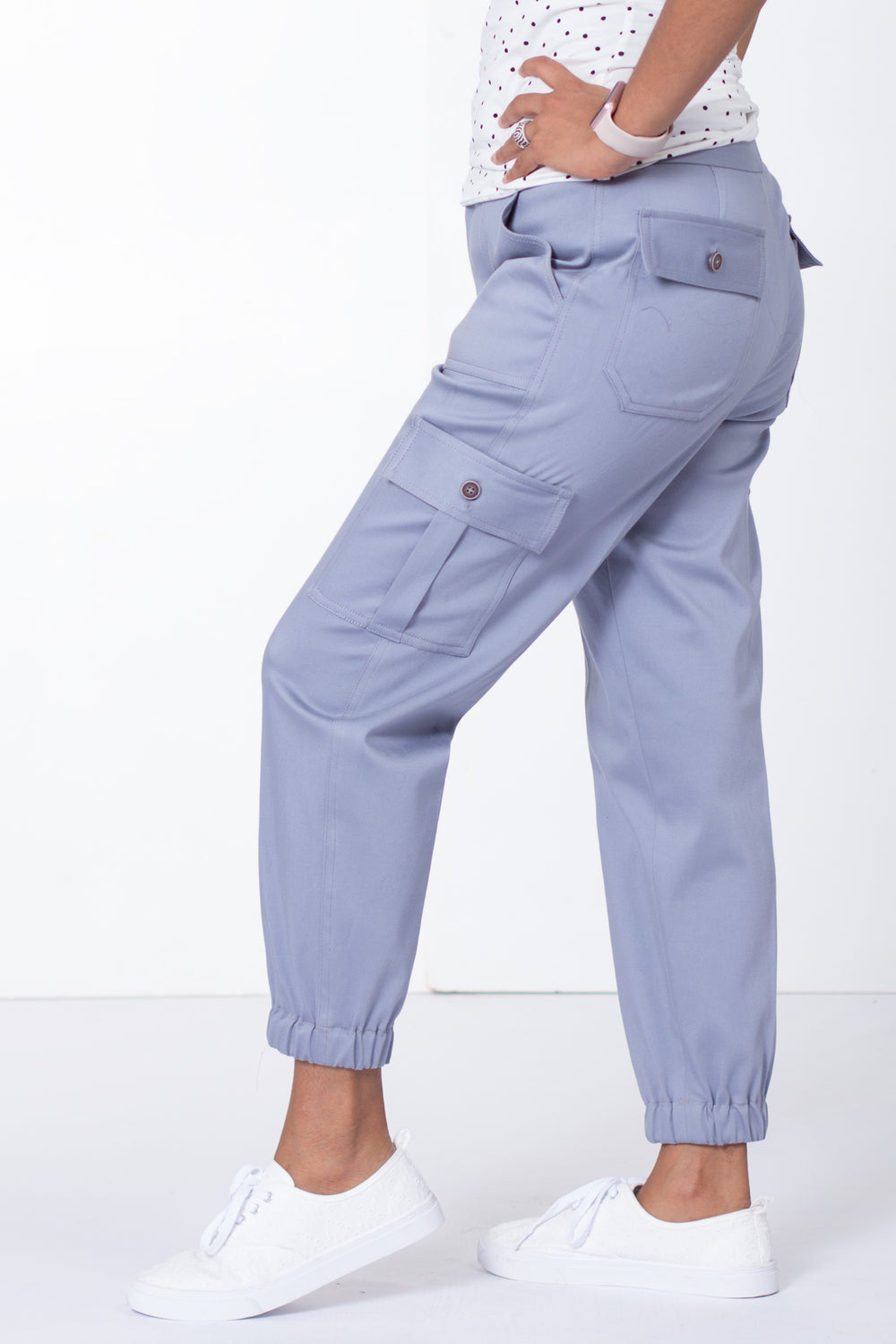 Steel Blue Chino Joggers