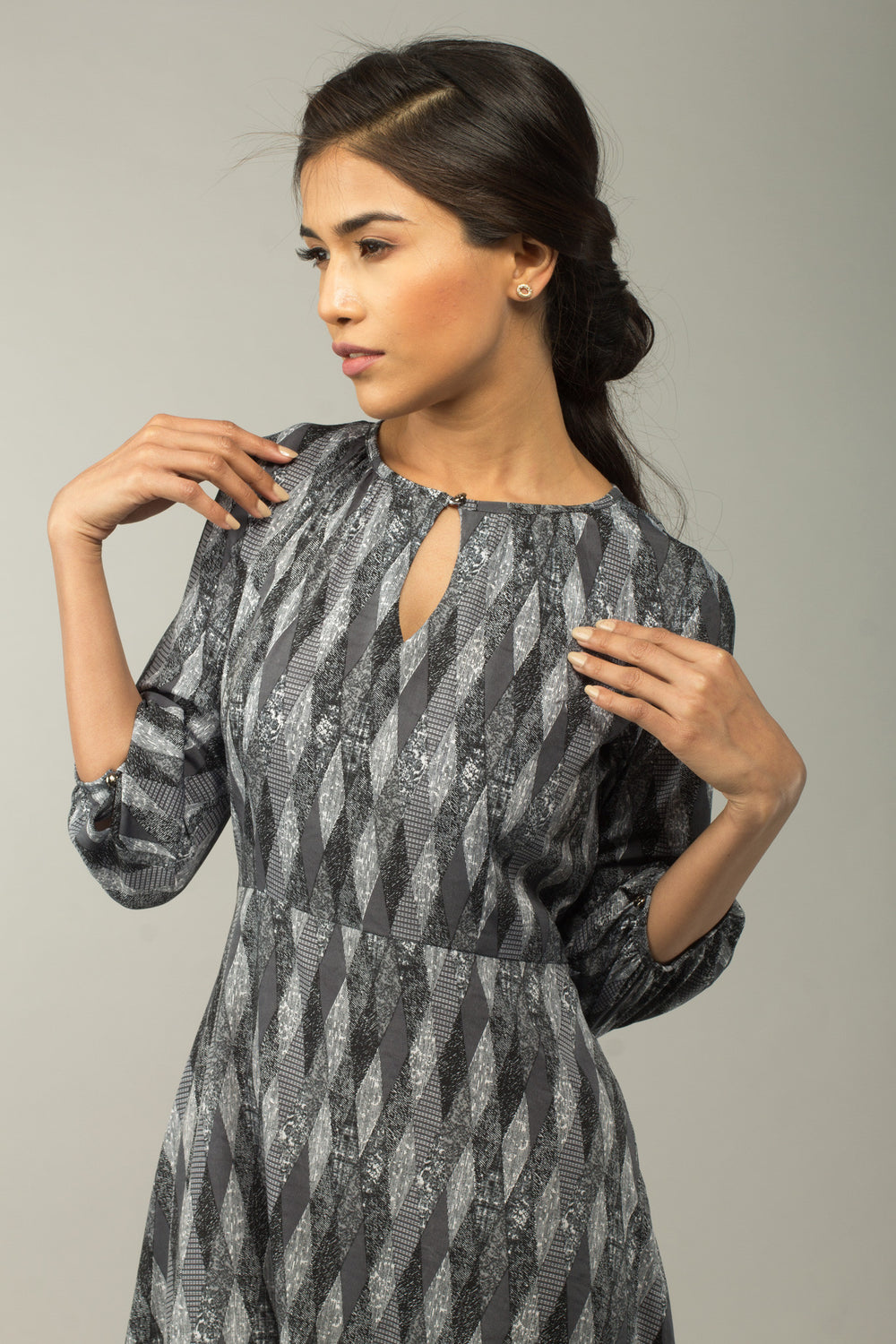 Mirrors Printed A-line Dress