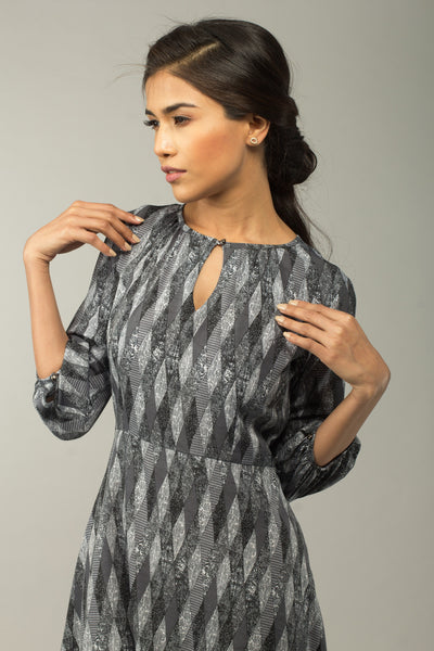Mirrors Printed A-line Dress