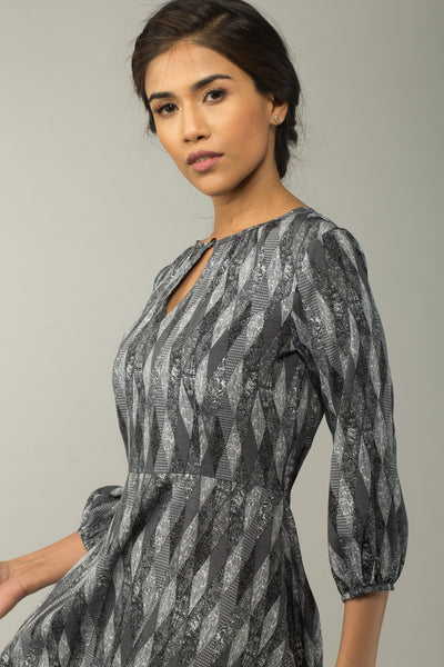 Mirrors Printed A-line Dress