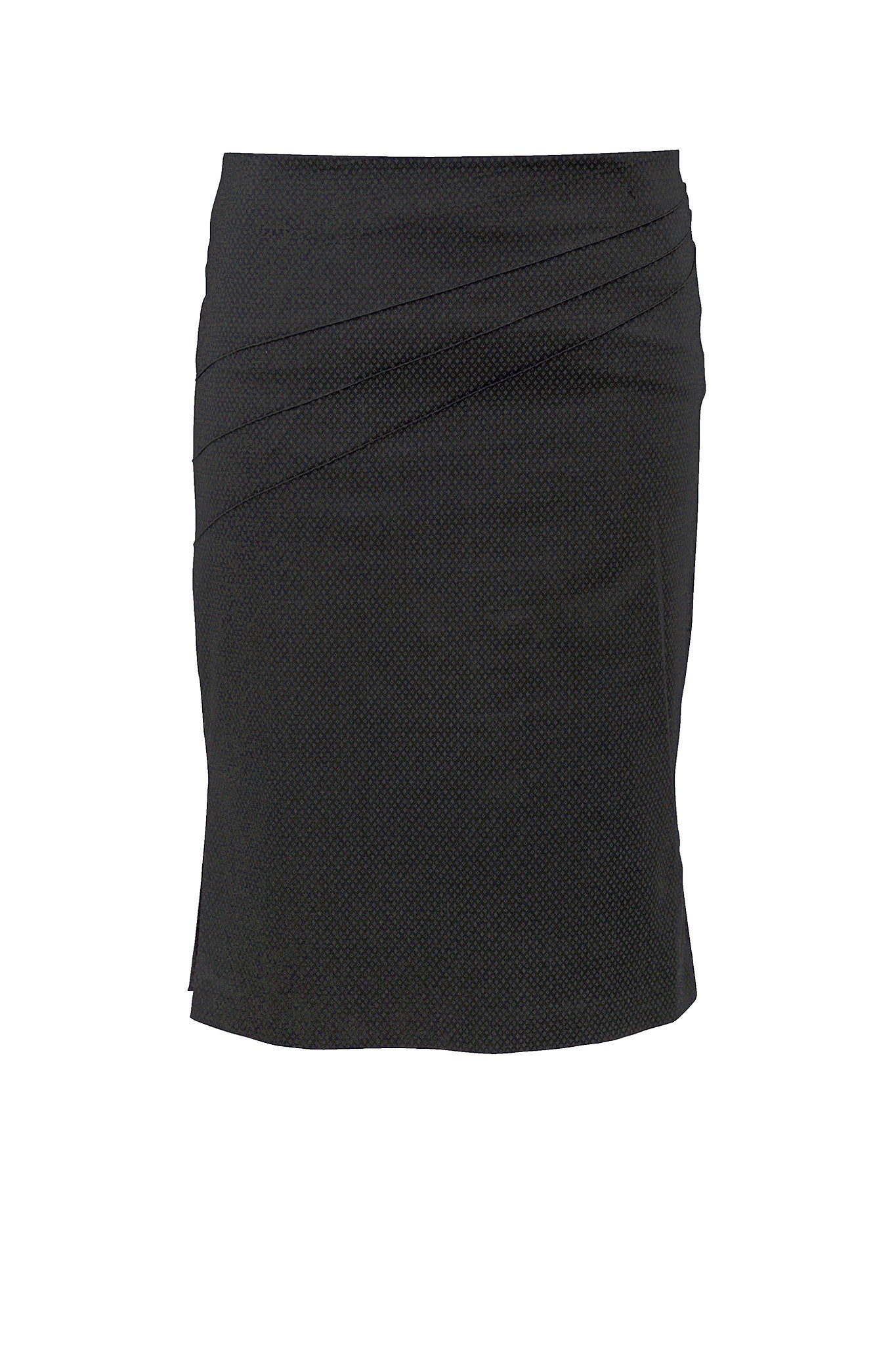 Black Whisker Pintuck pencil skirt | Intermod Workwear