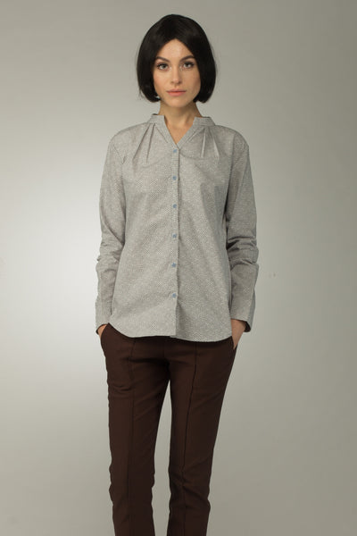 Pisces Pleated Collar Shirt