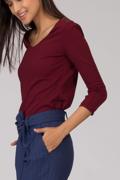 Cyprus Shoulder Button top