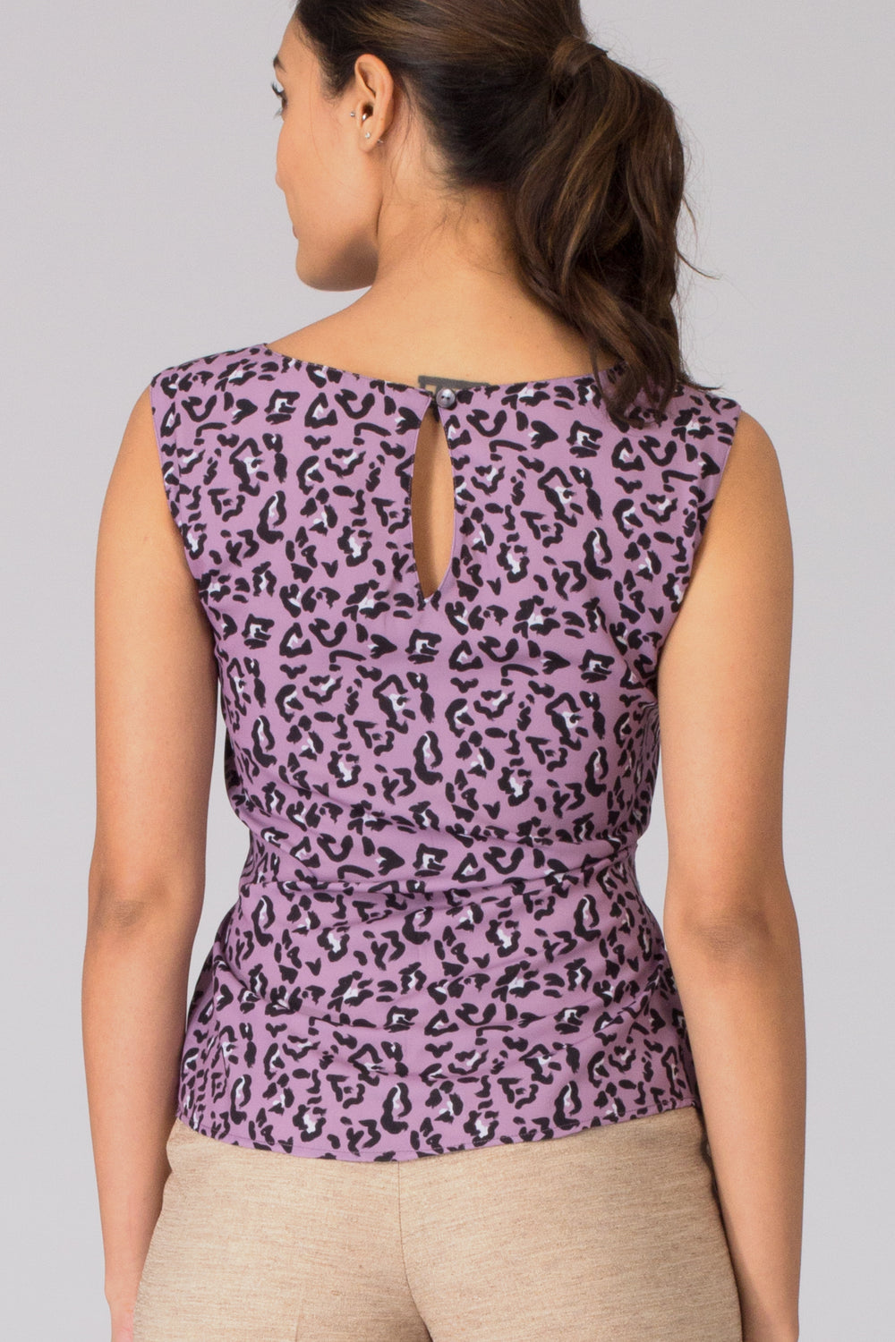 Rosetta Pleated Top with Belt