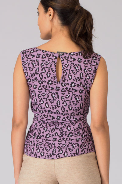 Rosetta Pleated Top with Belt