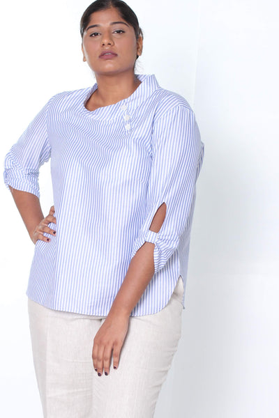 Oxford Striped Cotton Top