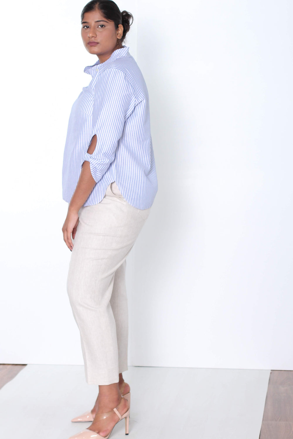 Pure Linen Formal Pants in Natural color