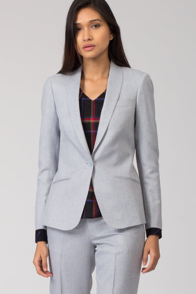 Light Blue Formal Blazer Suit for women. Buy formal pant-suits, formal dresses, skirts and formal trousers and other professional looks online at www.intermod.in