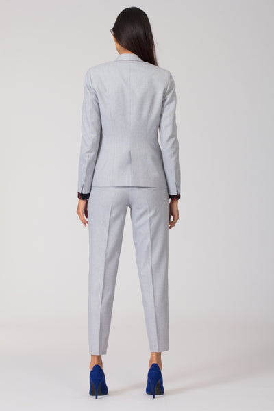 Light Blue Formal Blazer Suit for women. Buy formal pant-suits, formal dresses, skirts and formal trousers and other professional looks online at www.intermod.in