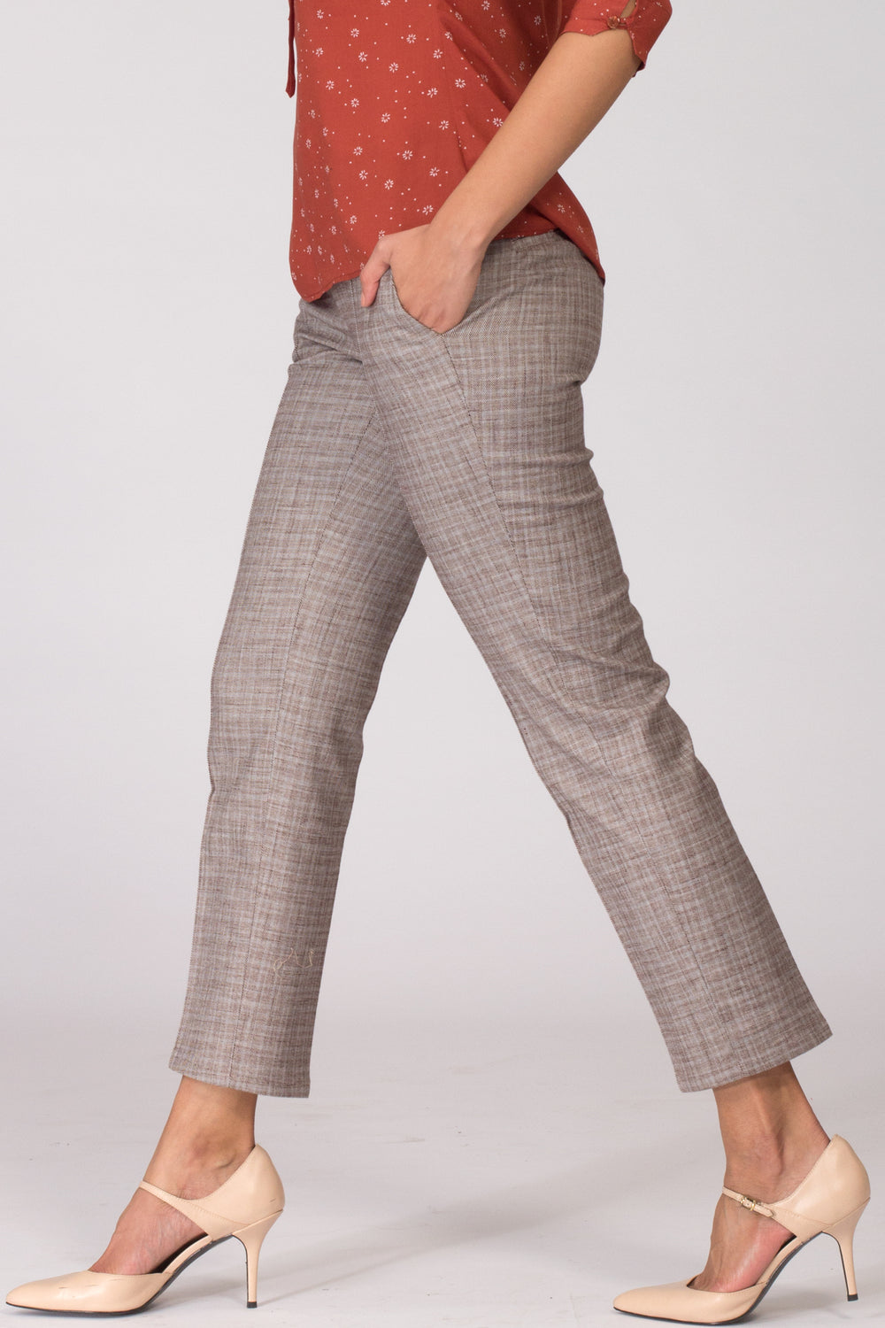 Buy Women Khaki Solid Formal Regular Fit Pants Online  543422  Van Heusen
